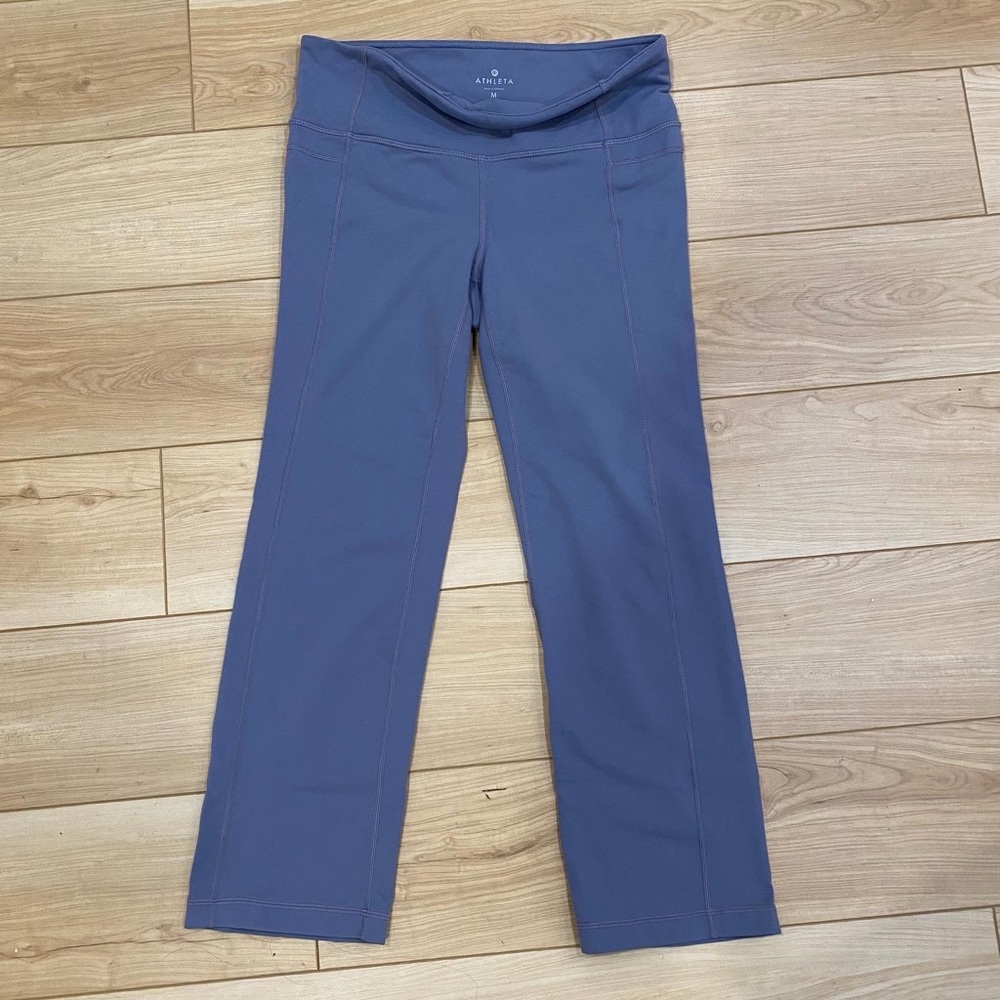 Blue/grey Athleta crop leggings